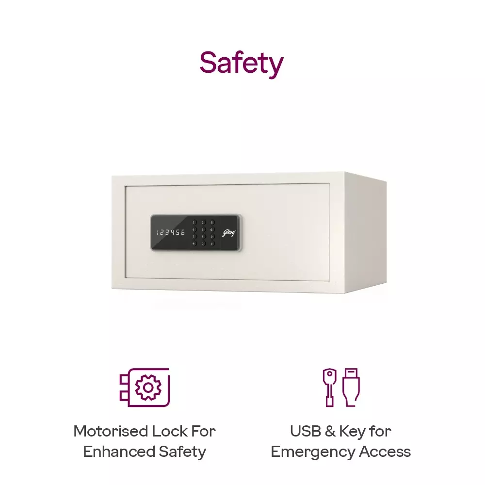 Godrej NX Pro Digital Ivory Home Locker, 25 L