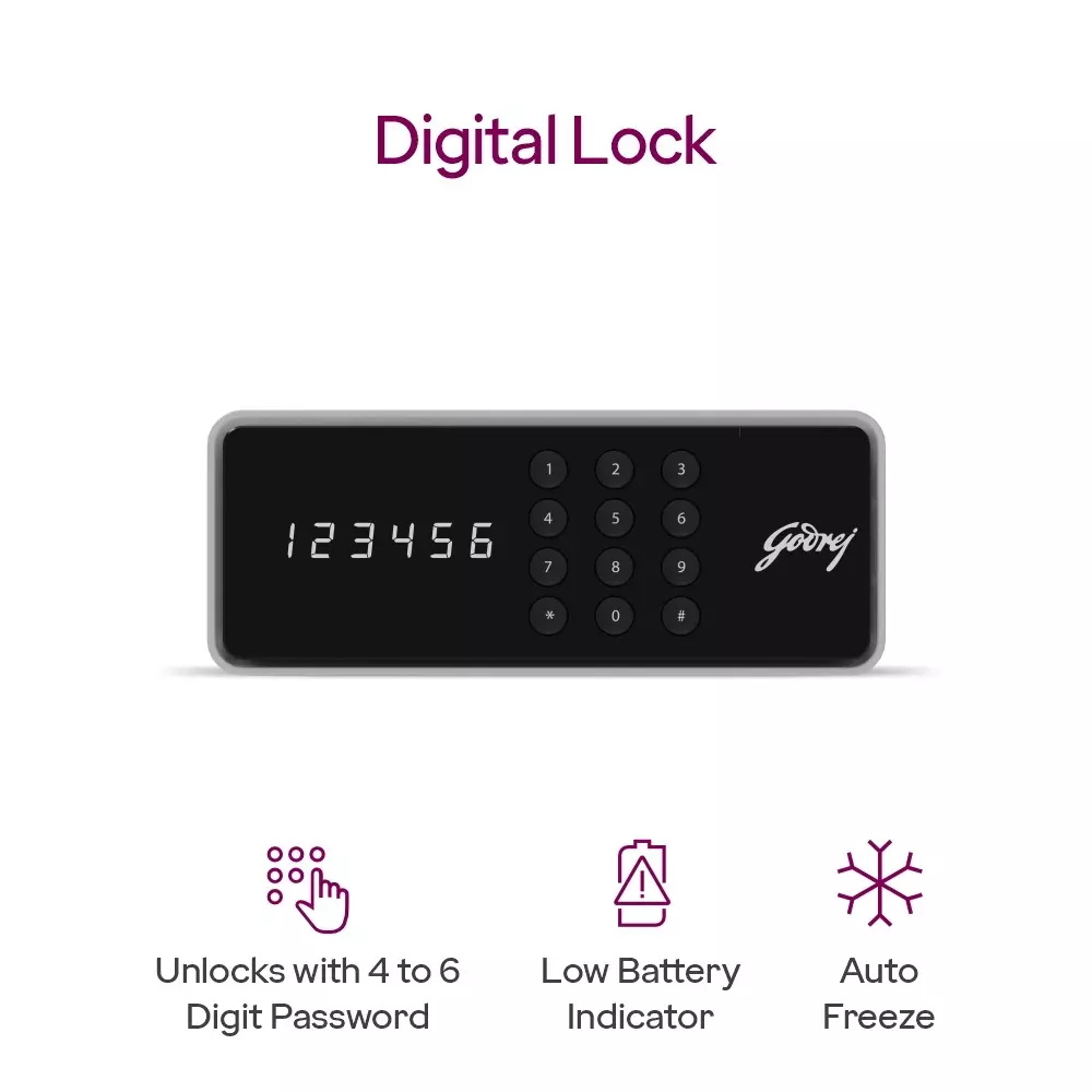 Godrej NX Pro Digital Ivory Home Locker, 25 L