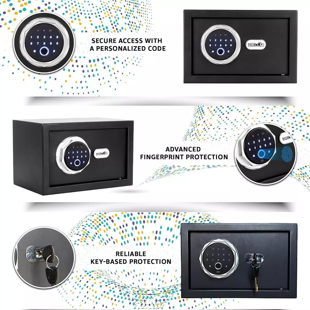 ibell-electronic-safe-locker-stainless-steel-20-l-capacity-black-with-interior-light-ibl-sl-20f