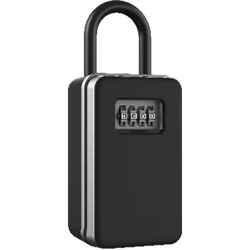 RS PRO Key Safe Aluminium 75 mm 124 mm Black 50.5 mm, 107854