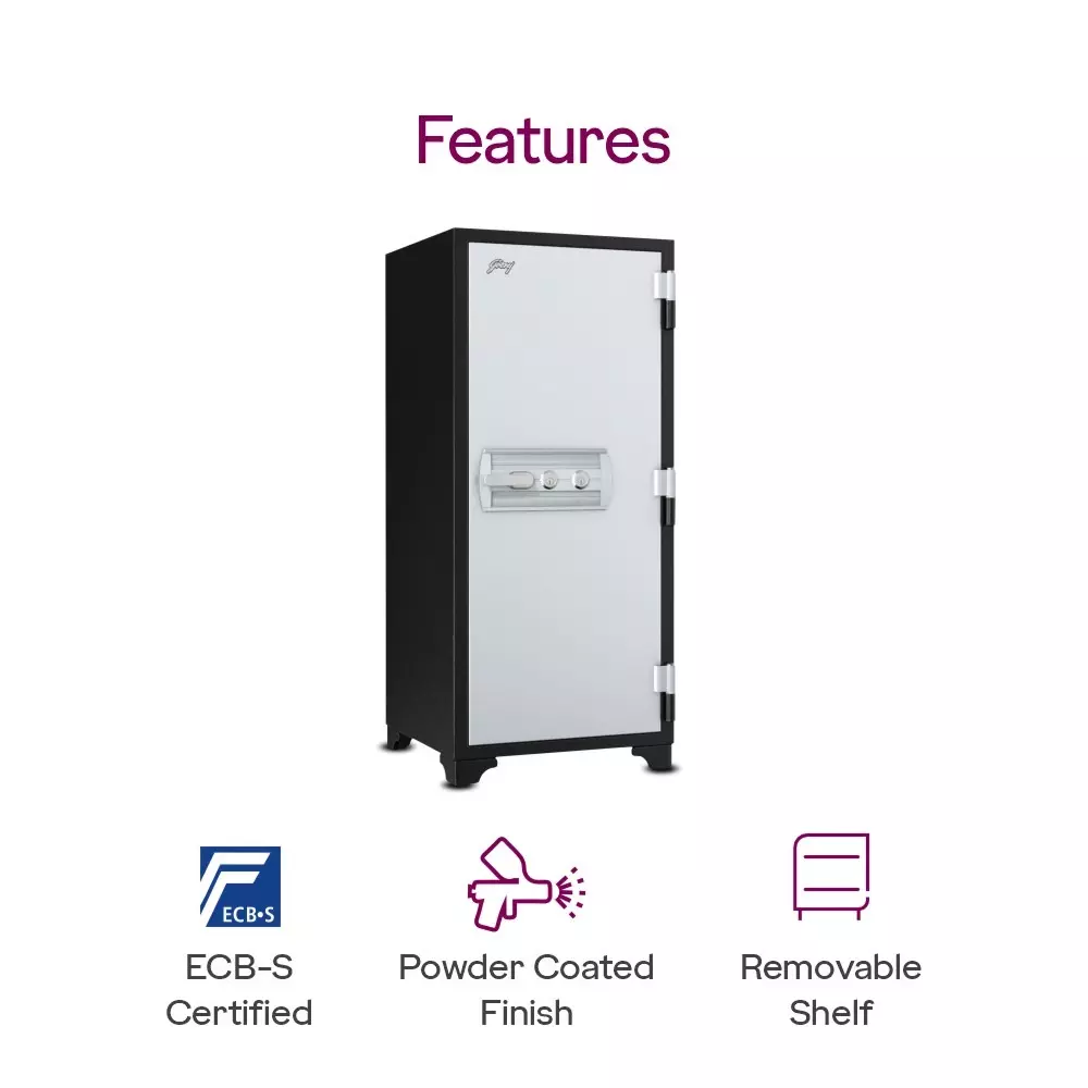 Godrej Fire Resistant Home Locker 169 L Ivory Mechanical Dual Control, CENTIGUARD 1060 (KL)