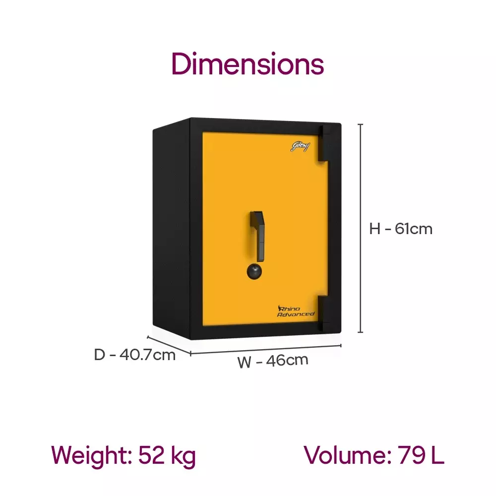 Godrej Home Locker NX Advanced 79 L Yellow Mechanical Single Control