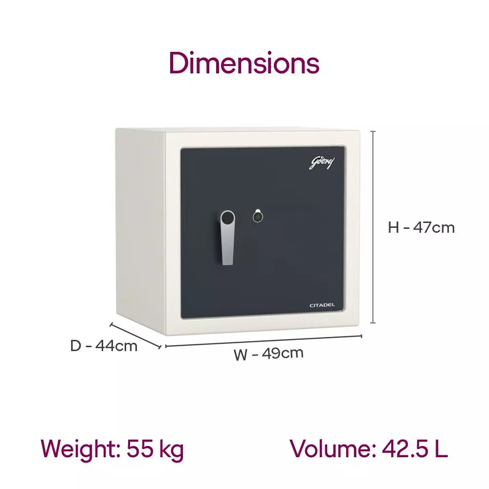 Godrej Home Locker NX Advanced 42 L Black Mechanical Single Control