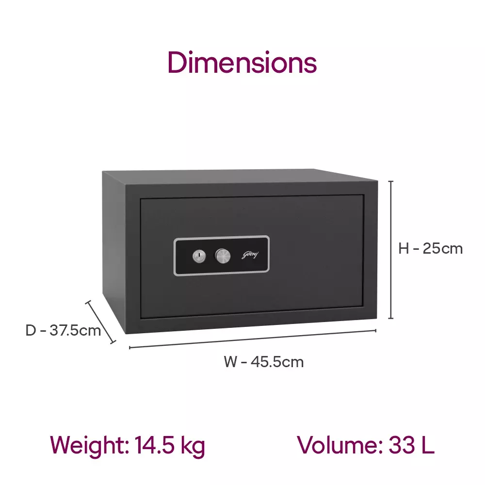 Godrej Home Locker NX PRO 33 L Mechanical Dual Control Ebony
