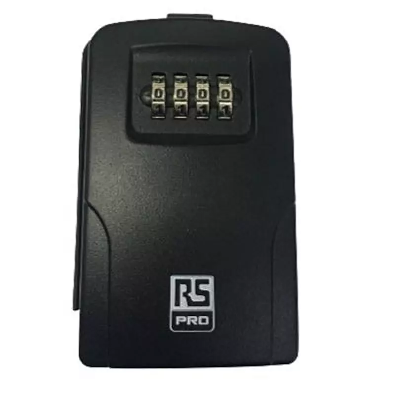 RS PRO Key Safe Aluminium Zinc Alloy 83.3 mm 127.2 mm Black 39.5 mm, 2467385