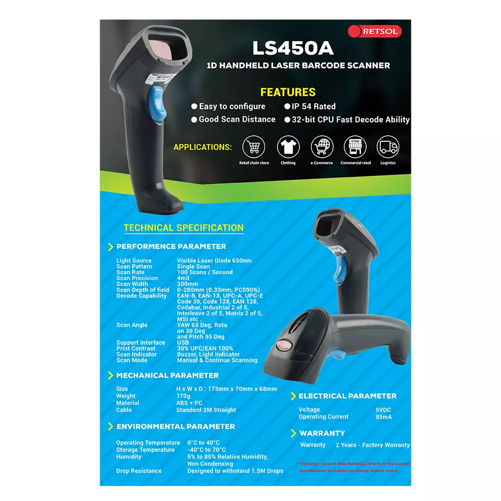 retsol-ls450a-handheld-laser-barcode-scanner