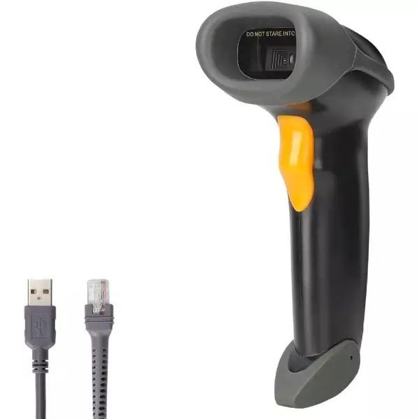 Gobbler 1D Wired Barcode Scanner 30 cm Scanning Width 3.3 mil Resolution, MJ-2818B