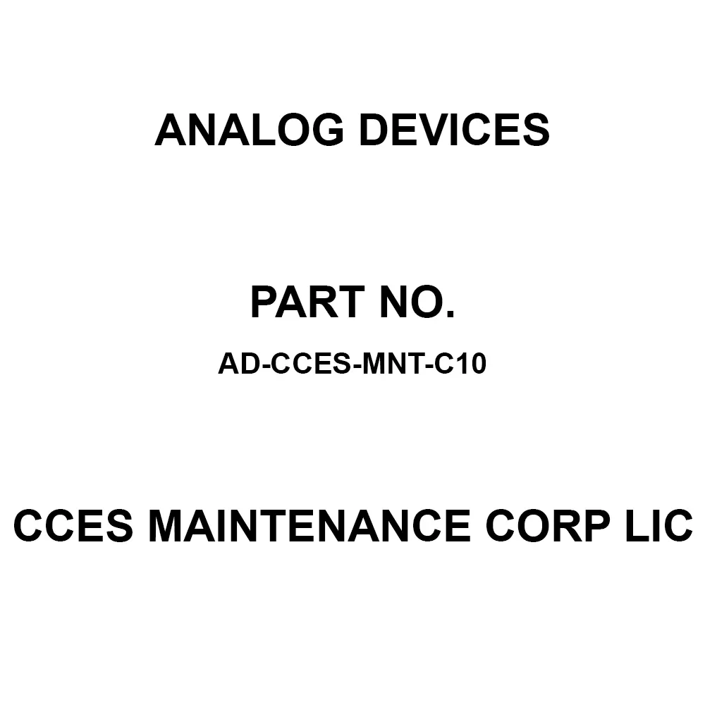 ANALOG DEVICES CCES Maintenance Corp Lic for CCES, AD-CCES-MNT-C10