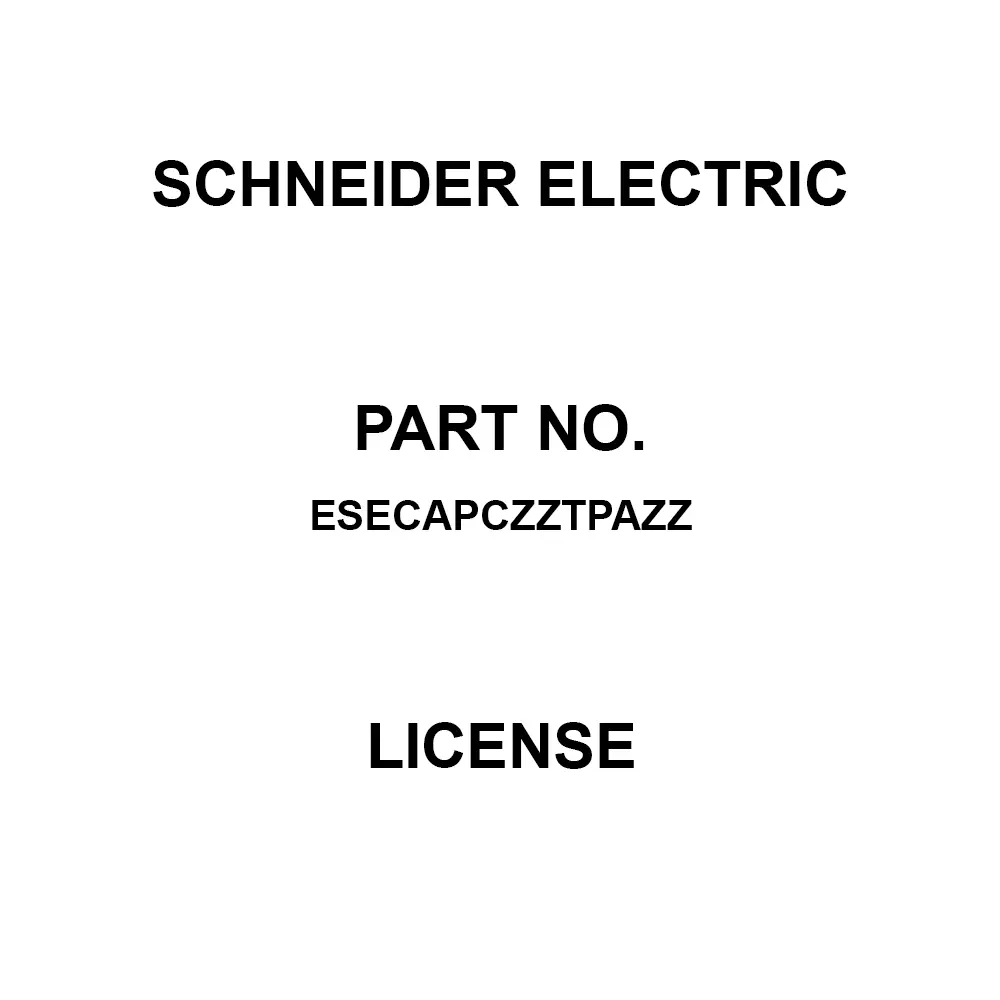 Schneider Electric License 1 License License, ESECAPCZZTPAZZ