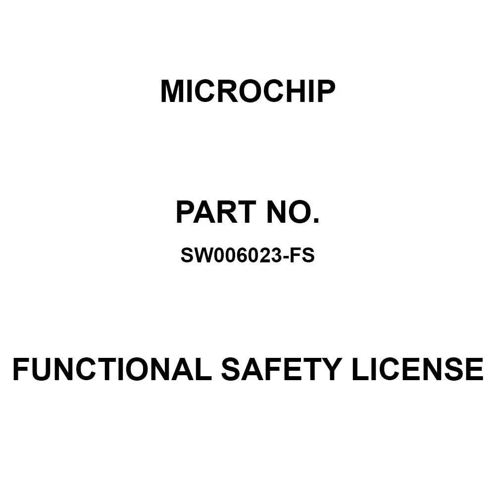 MICROCHIP Functional Safety License for 32 bit MPUs, 32 bit PIC, SAM MCUs, SW006023-FS
