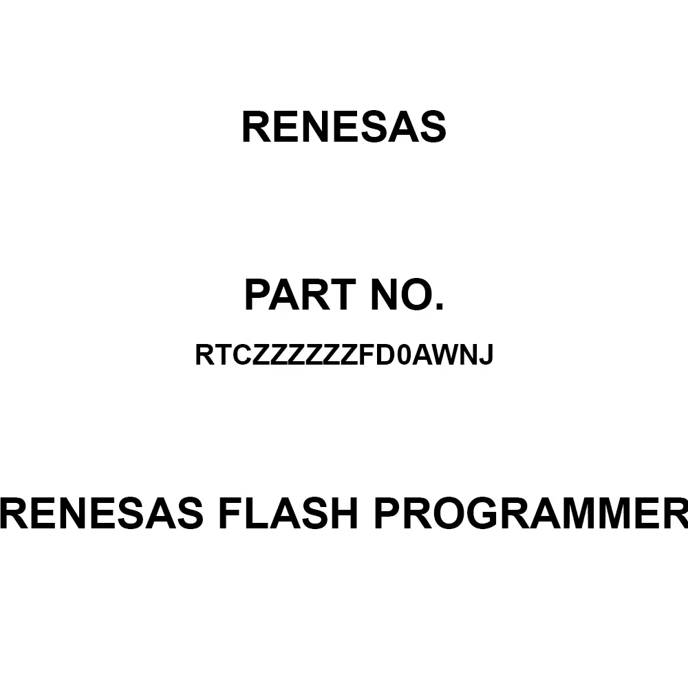 RENESAS Renesas Flash Programmer for RA6T2, RTCZZZZZZFD0AWNJ
