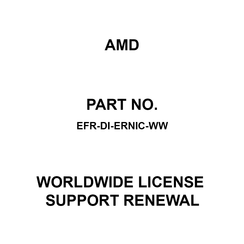 AMD Worldwide License Support Renewal for Kintex-7, Virtex-6, EFR-DI-ERNIC-WW