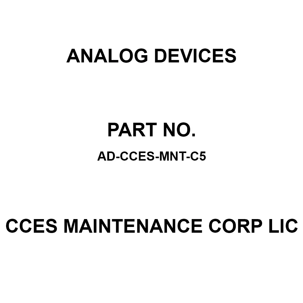 ANALOG DEVICES CCES Maintenance Corp Lic for CCES, AD-CCES-MNT-C5