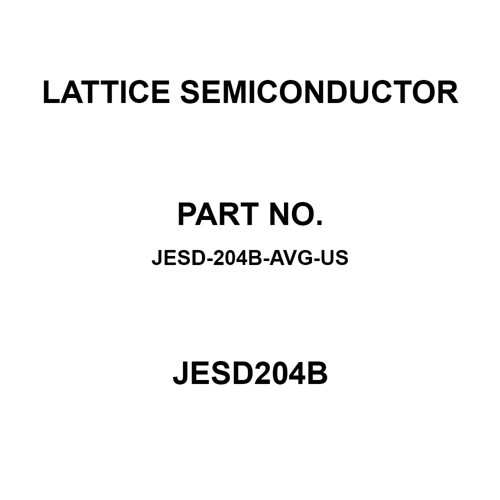 LATTICE SEMICONDUCTOR JESD204B for Avant-G, JESD-204B-AVG-US