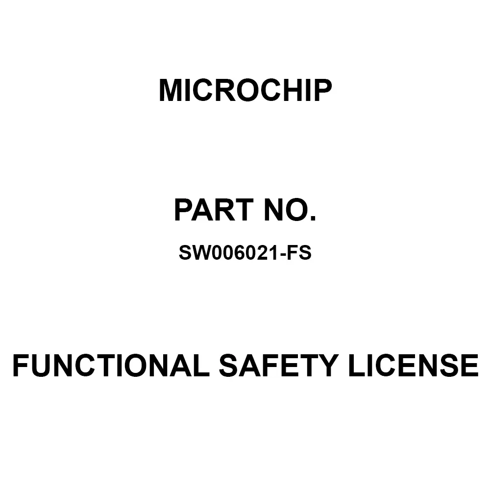 MICROCHIP Functional Safety License for 8 bit PIC, AVR Microcontrollers, SW006021-FS