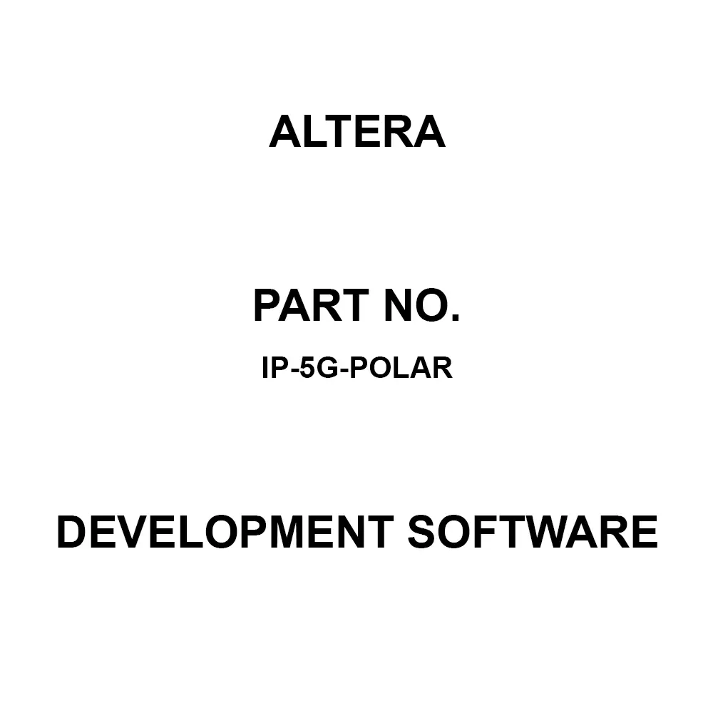 Altera Development Software for 5G Polar Intel FPGA IP, IP-5G-POLAR