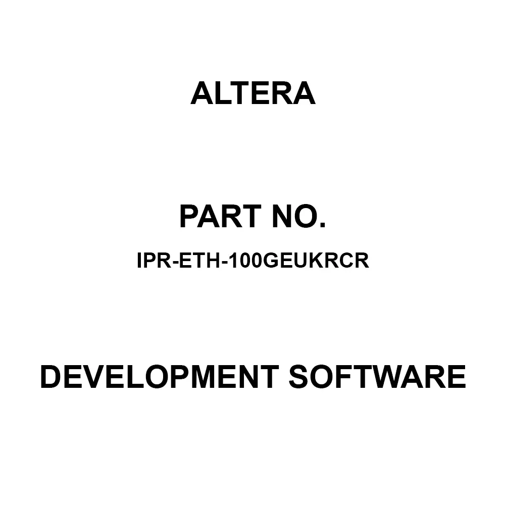 Altera Development Software for KR/CR (AN/LT), IPR-ETH-100GEUKRCR