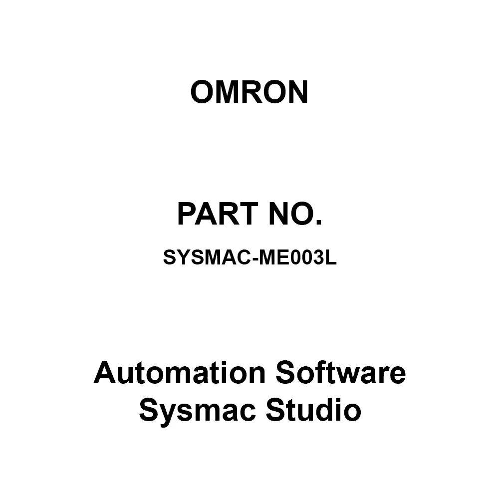 Omron Automation Software Sysmac Studio, SYSMAC-ME003L