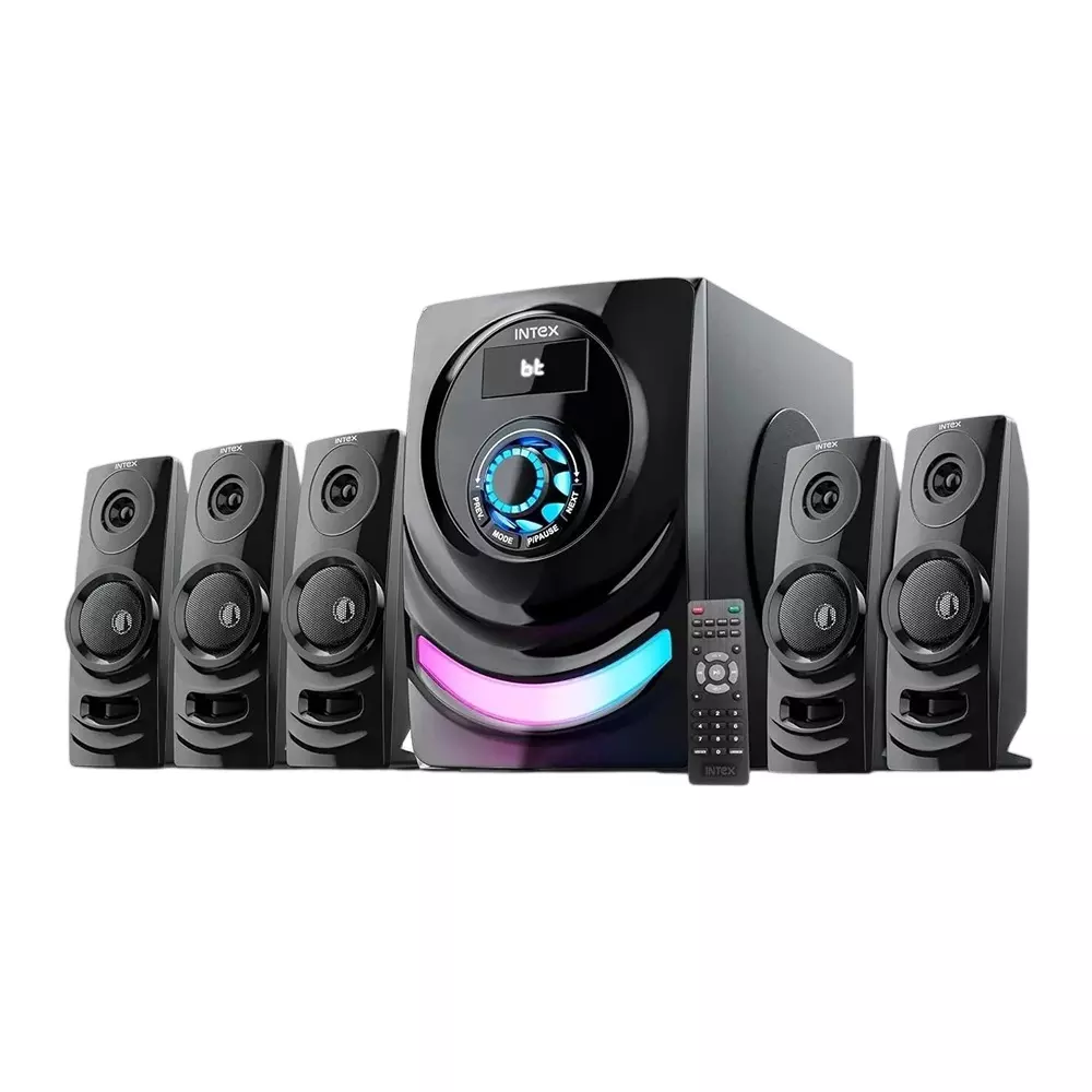 INTEX 100 W 5.1 Channel Bluetooth Home Theatre Black, 5.1 ROAR 1000