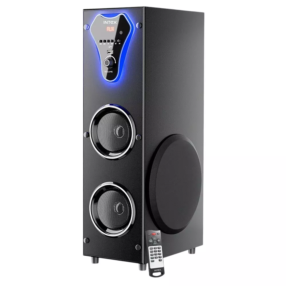 INTEX 100 W Bluetooth Single Tower Speaker Black, Thunder 1000 (S)