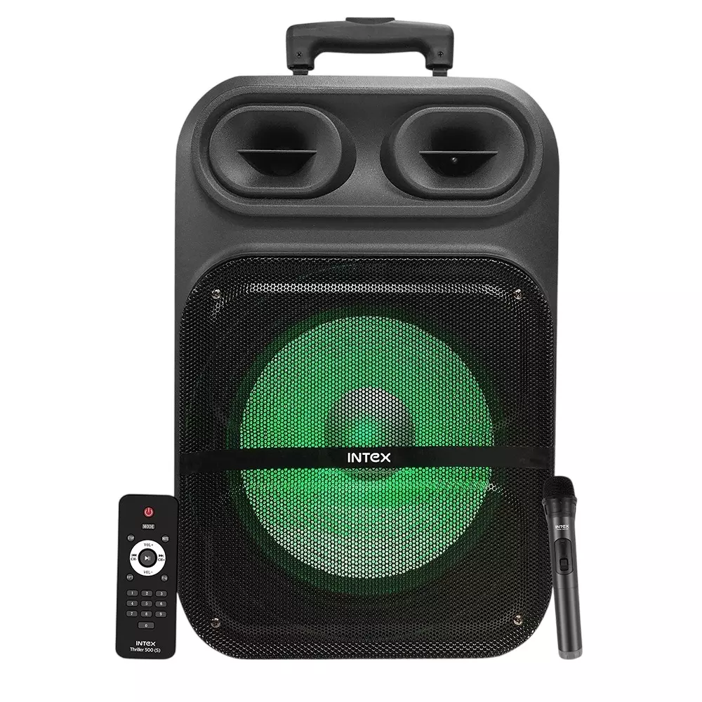 INTEX 60 W Bluetooth Party Speaker with Karaoke Wireless Mic, Thriller T 600 (S) 60W