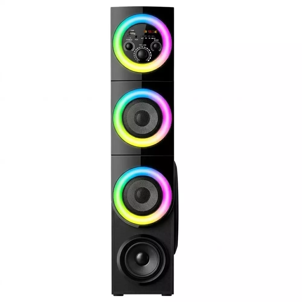 ikall-bluetooth-tower-speaker-180-w-deep-bass-audio-wireless-streaming-mic-support-with-dual-drivers-led-lights-ikl-ik007ts-blk