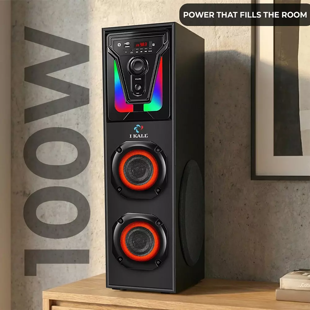ikall-bluetooth-tower-speaker-100-w-deep-bass-wireless-streaming-mic-input-with-dual-drivers-led-lights-ikl-ik009ts-blk