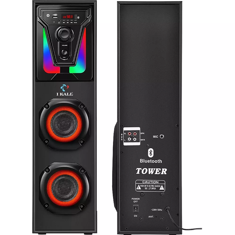 ikall-bluetooth-tower-speaker-100-w-deep-bass-wireless-streaming-mic-input-with-dual-drivers-led-lights-ikl-ik009ts-blk
