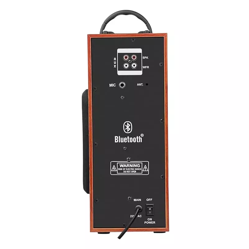 Ikall 45 W Mini Tower Speaker With Bluetooth, USB, SD, AUX, FM Playback Options, IK-IK-2020-Brown