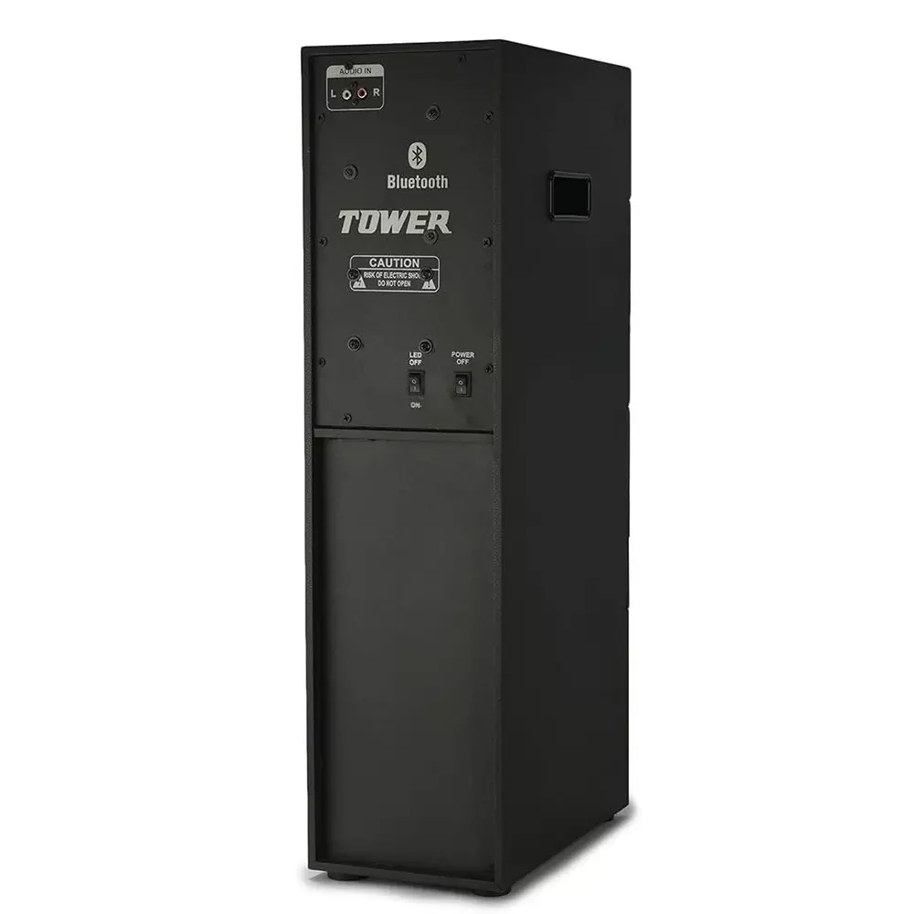 ikall-bluetooth-tower-speaker-180-w-deep-bass-wireless-connectivity-mic-support-with-dual-drivers-led-lights-ikl-ik005ts-blk