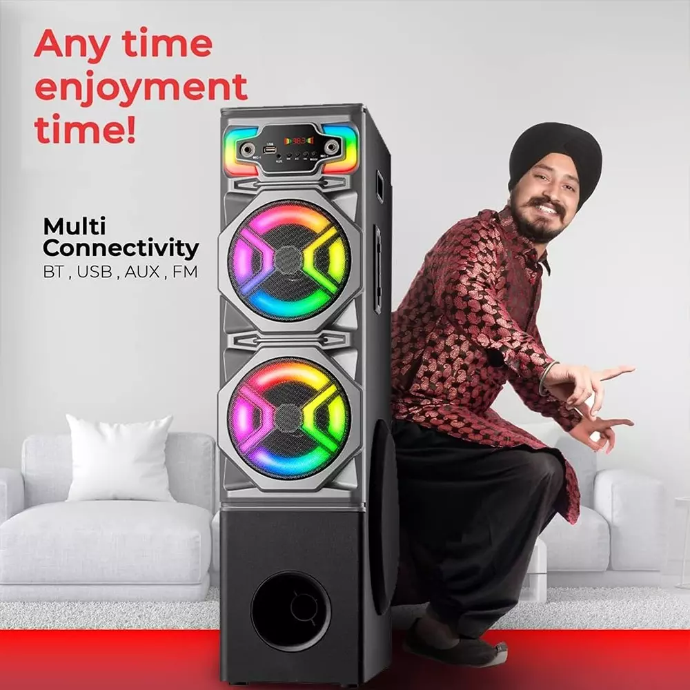 ikall-bluetooth-tower-speaker-180-w-deep-bass-wireless-streaming-mic-input-with-dual-drivers-led-party-lights-ikl-ik011ts-blk