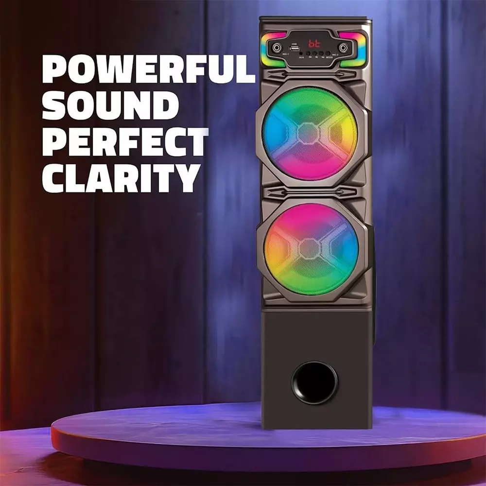 ikall-bluetooth-tower-speaker-180-w-deep-bass-wireless-streaming-mic-input-with-dual-drivers-led-party-lights-ikl-ik011ts-blk