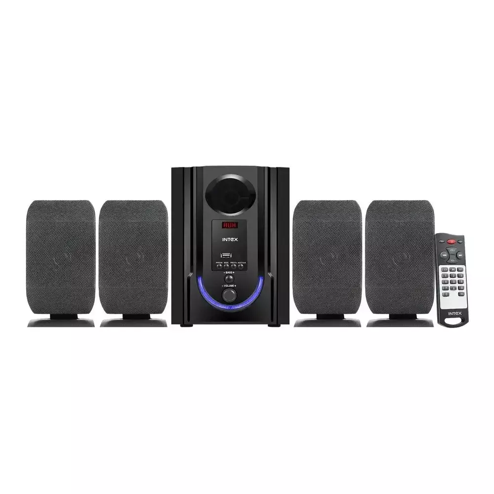 INTEX Multimedia Speaker 70 W Wireless Bluetooth Connectivity 4.1 Channel Type Black, 4701 (301 PRO)