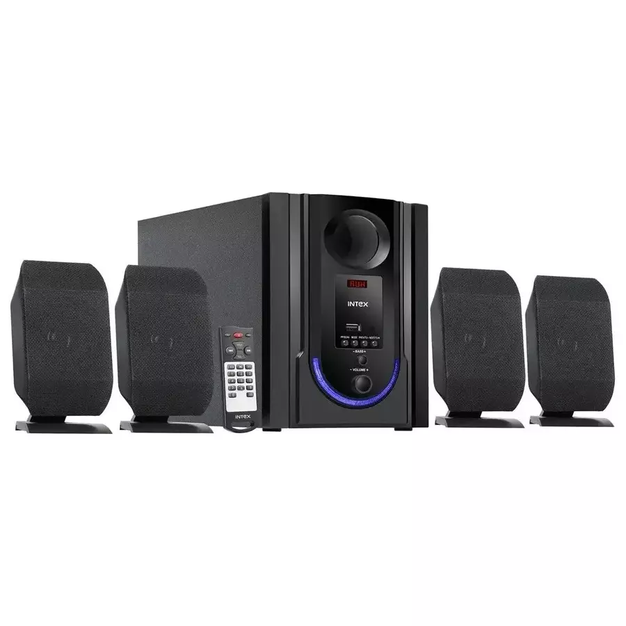 INTEX Multimedia Speaker 70 W Wireless Bluetooth Connectivity 4.1 Channel Type Black, 4701 (301 PRO)