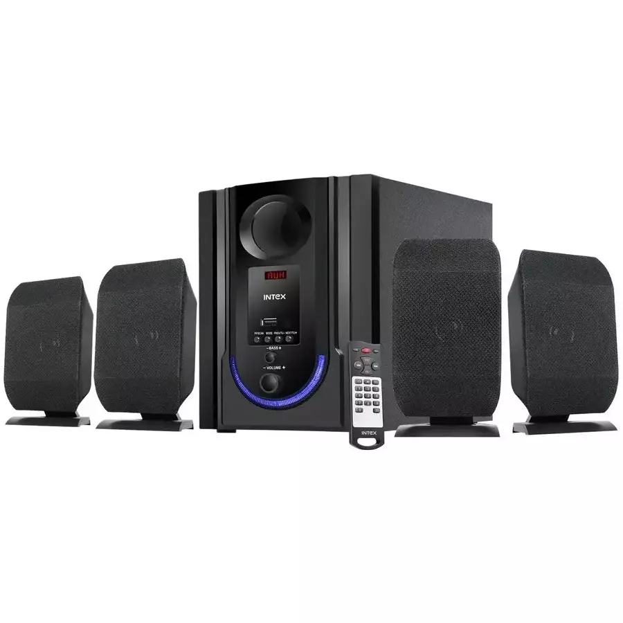 INTEX Multimedia Speaker 70 W Wireless Bluetooth Connectivity 4.1 Channel Type Black, 4701 (301 PRO)