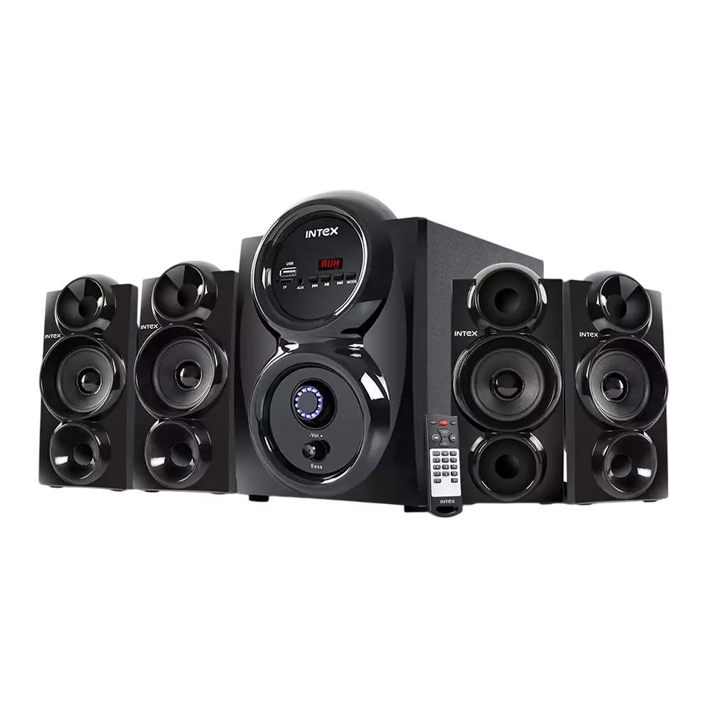INTEX Multimedia Speaker 75 W Wireless Bluetooth Connectivity 4.1 Channel Type Black, 4751 Shine Pro