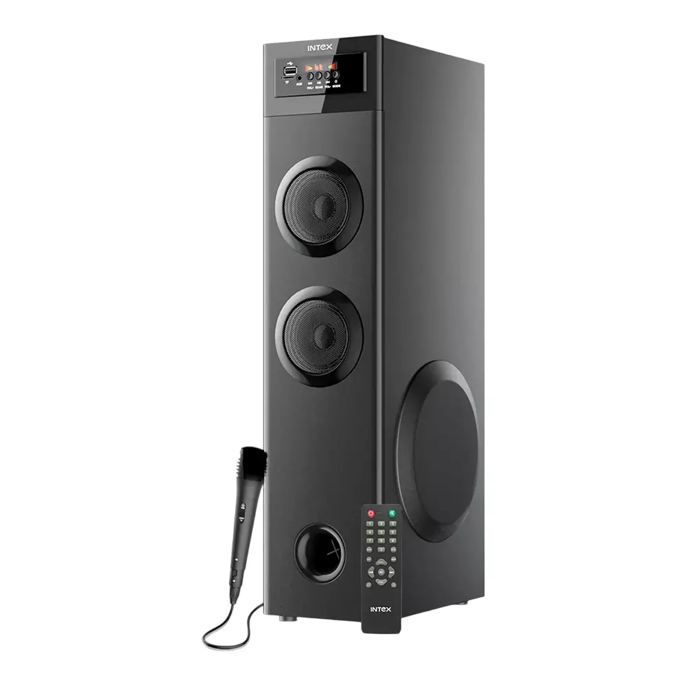 INTEX Single Tower Speaker 70 W Wireless Bluetooth Connectivity 2.1 Channel Type Black, 700 (S)