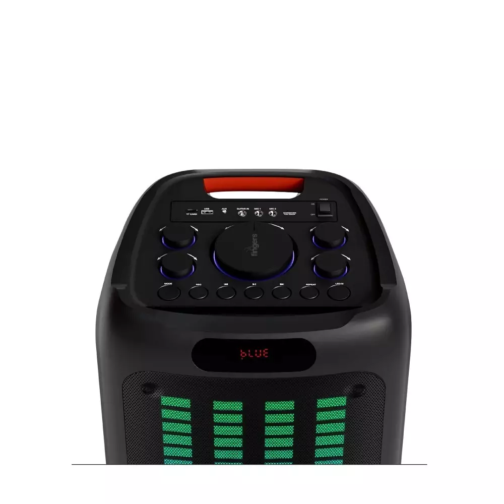 fingers-party-speaker-80-w-peak-110-w-output-power-bluetooth-v53-wireless-protocol-10-m-speaker-15--25-m-mic-wireless-range-rich-black-color-rollingparties-110