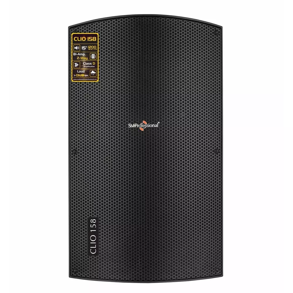 Studiomaster Loud DJ Speaker 43x38x72 cm 1200 W Bluetooth & USB for Party & Clubs Use, Clio 158