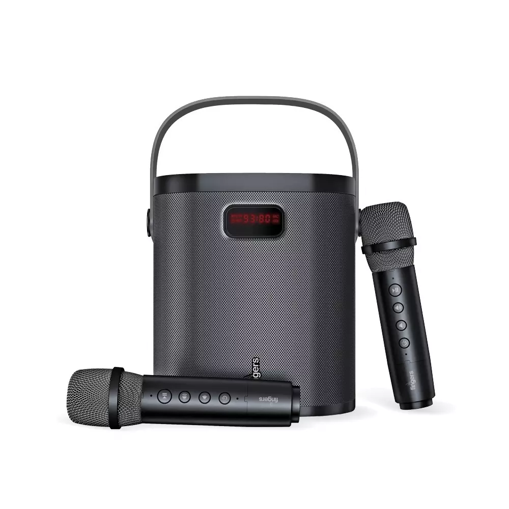 fingers-portable-speaker-with-microphone-3000-mah-battery-capacity-30-w-output-power-bluetooth-v53-wireless-protocol-rich-black-color-2mic-groovebox-k30