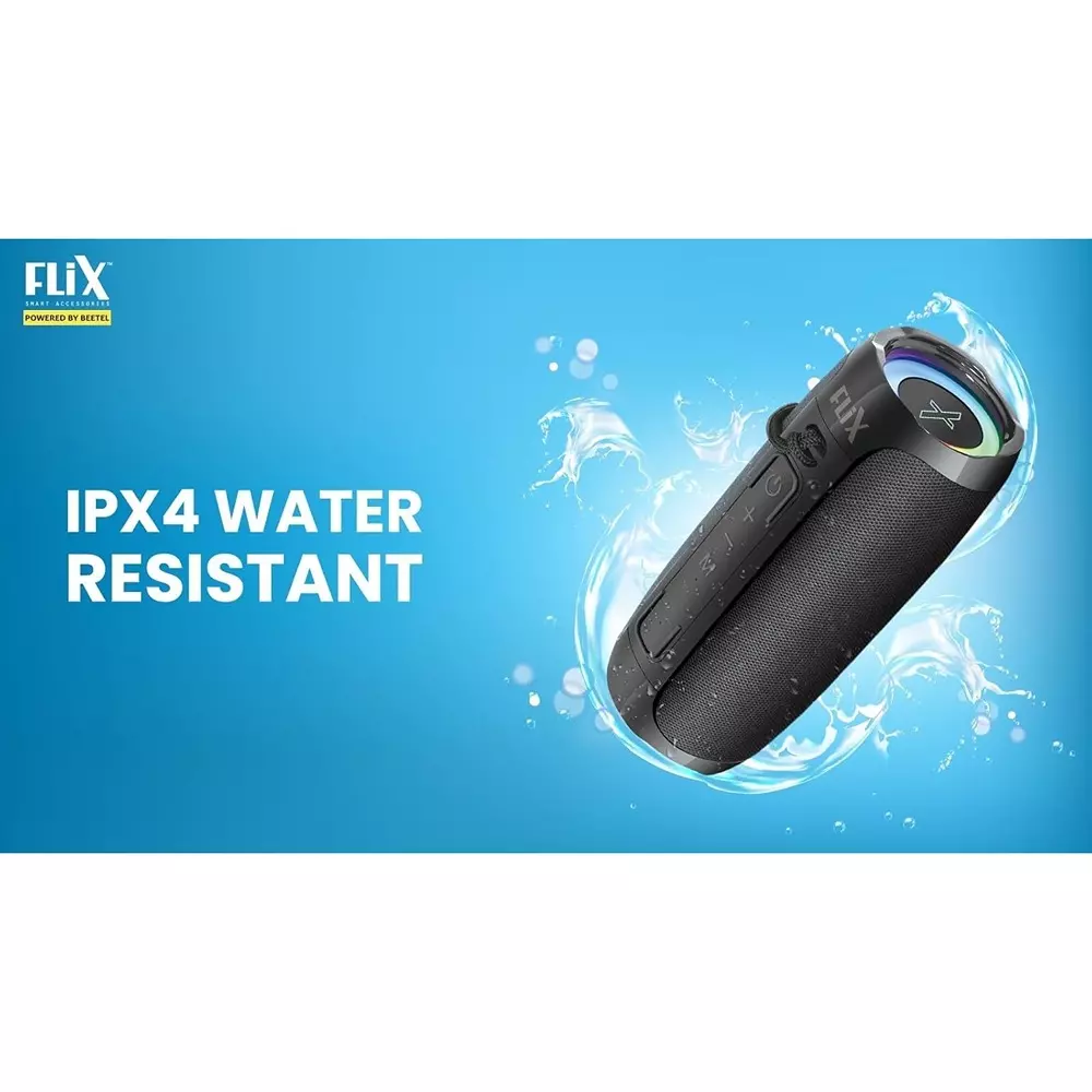 Flix Beetel Bluetooth Speaker 20 W ‎12 Hrs Type C Port 3000 mAH SD Card Upto 128GB & USB Support Black, XBS-W20