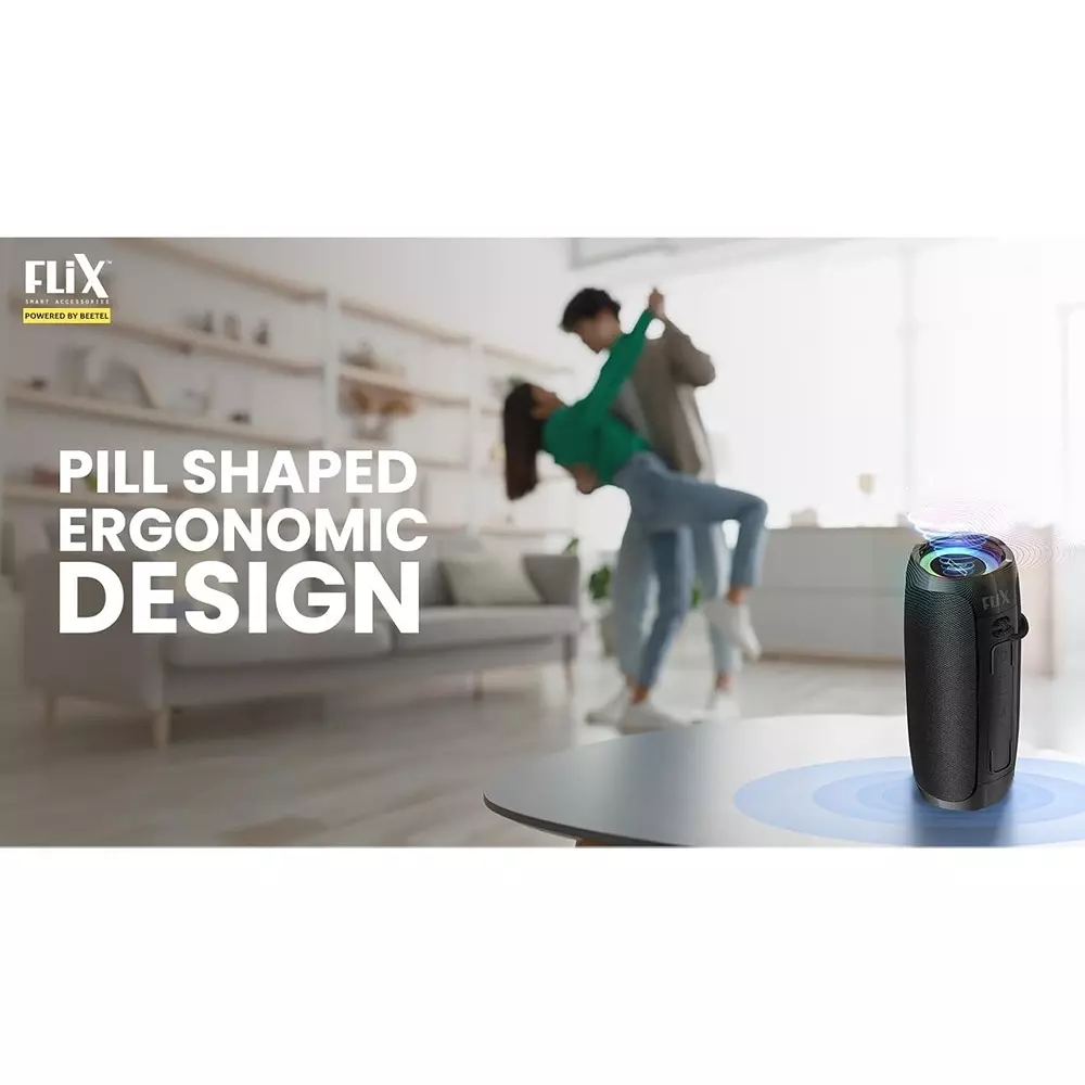 Flix Beetel Bluetooth Speaker 20 W ‎12 Hrs Type C Port 3000 mAH SD Card Upto 128GB & USB Support Black, XBS-W20