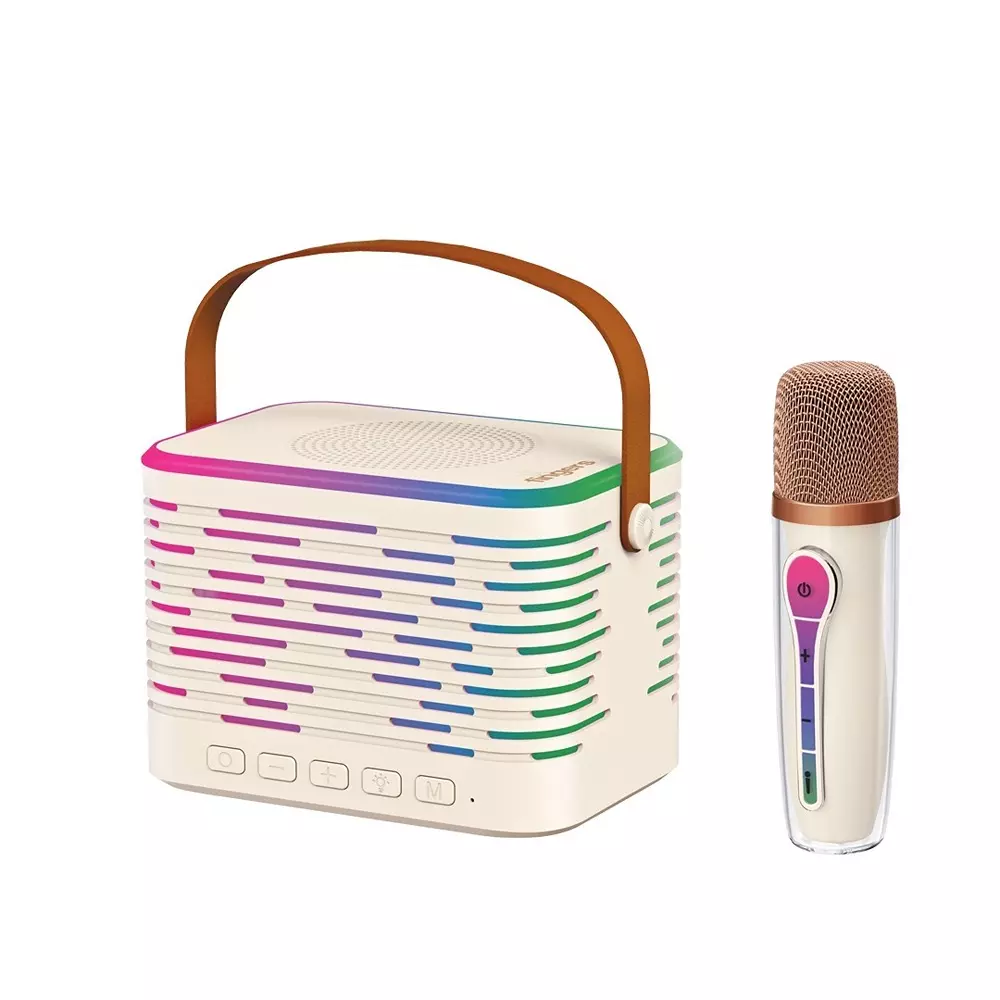 FINGERS Portable Speaker With Microphone 2000 mAh Battery Capacity 12 W Output Power Bluetooth v5.4 Wireless Protocol, KaraokeStar-K4