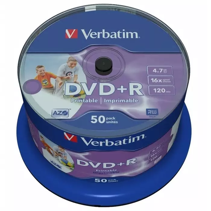 Verbatim DVD+R 4.7 GB 16X, 43512
