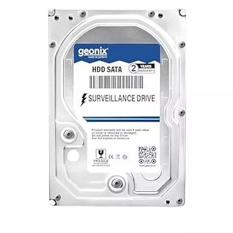 GEONIX Refurbished 500GB SATA Hard Disk Drive Silver 3.5 inch (88.9 mm) Internal Hard Drive for Desktop & Surveillance Systems