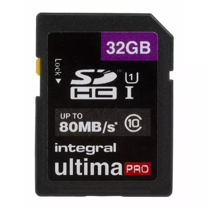 Integral Memory 32 GB SDHC SD Card Class 10 UHS-1 U1, INSDH32G10-80U1
