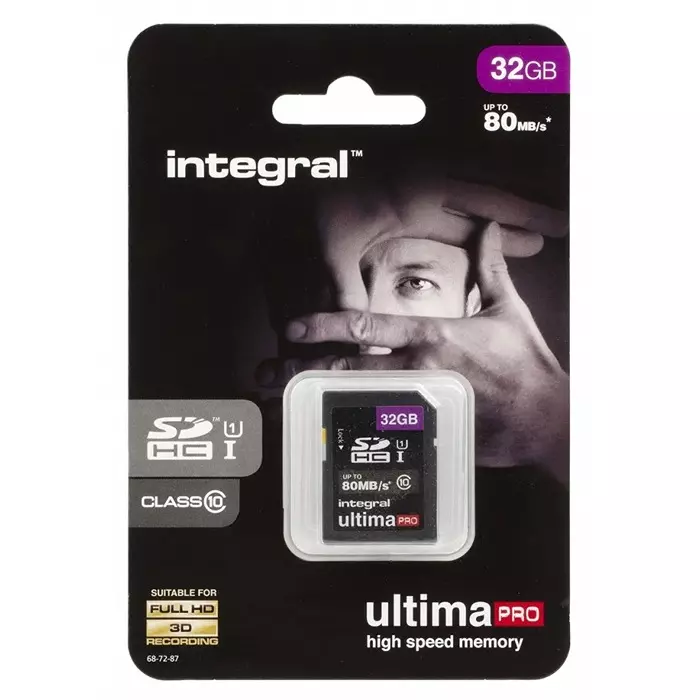 Integral Memory 32 GB SDHC SD Card Class 10 UHS-1 U1, INSDH32G10-80U1