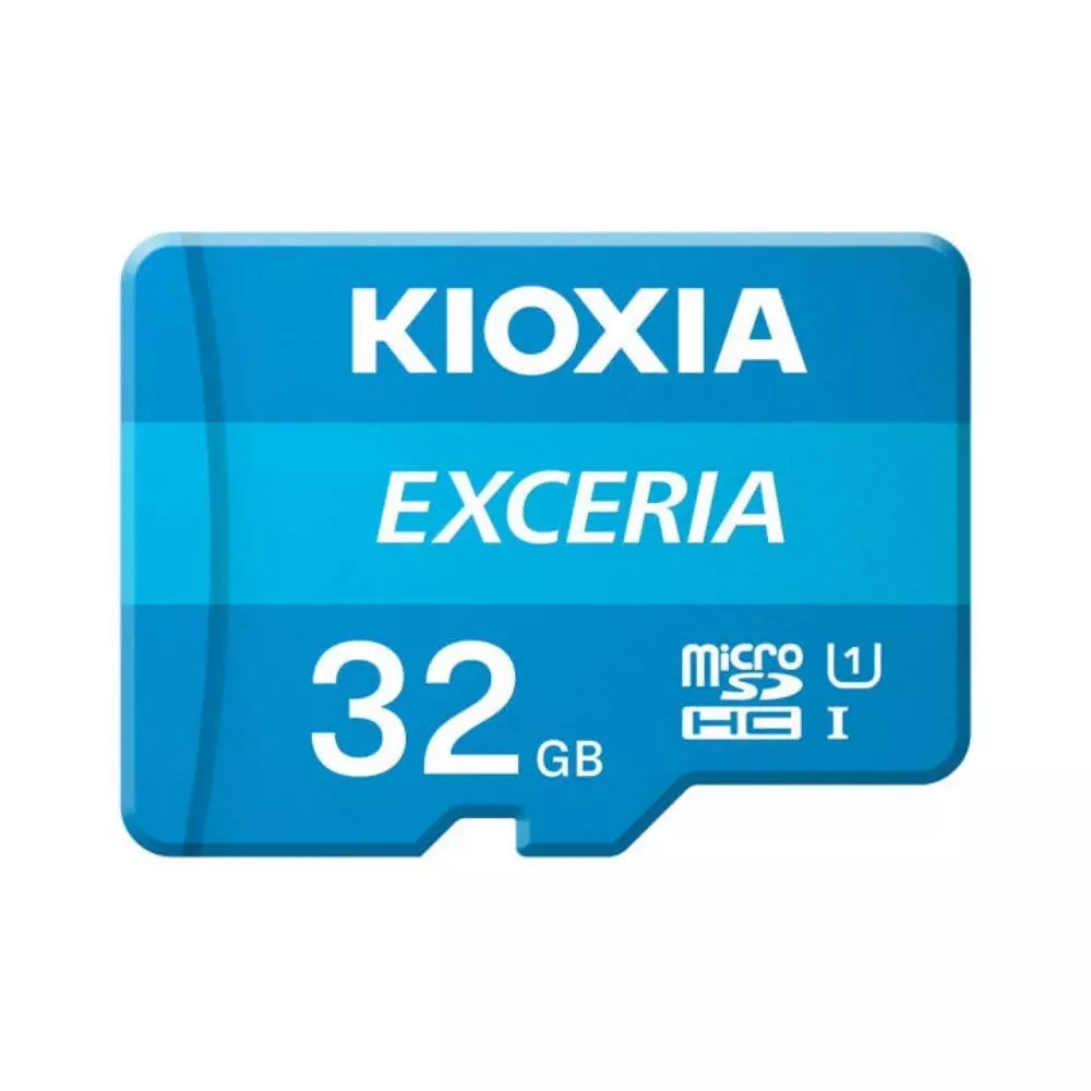 KIOXIA EXCERIA MicroSD Memory Card 32 GB Storage Up to 100 MB/s Read Speed Blue for Camera, Personal Computer, Smartphone, Tablet
