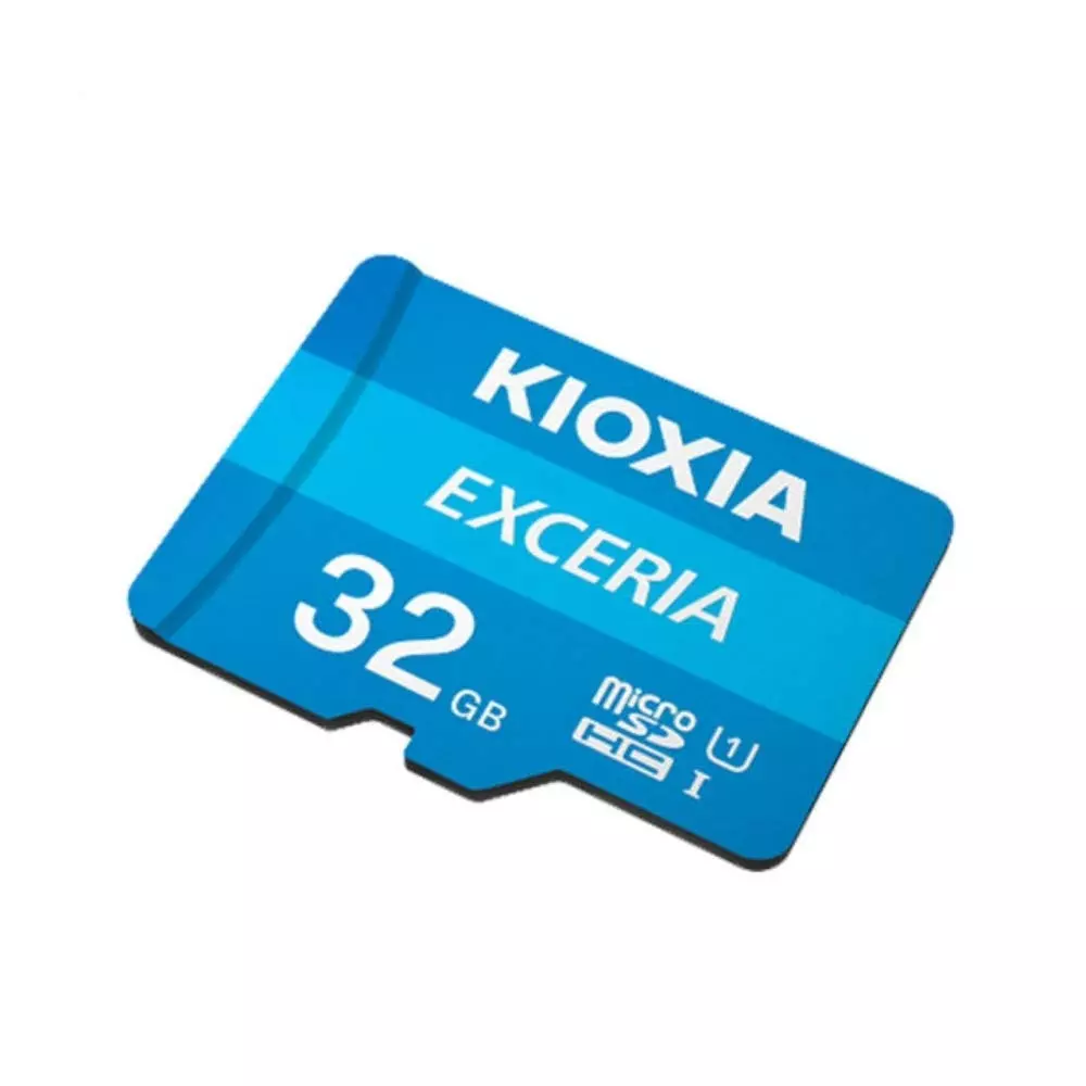 KIOXIA EXCERIA MicroSD Memory Card 32 GB Storage Up to 100 MB/s Read Speed Blue for Camera, Personal Computer, Smartphone, Tablet