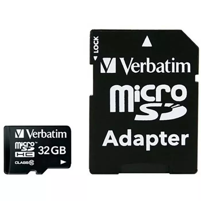 Verbatim 32 GB MicroSDHC Micro SD Card Class 10 UHS-1 U1, 44083